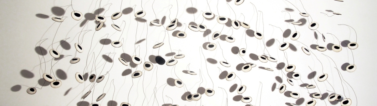 Maurizio-Pellegrin-_104-Eyes-and-1-Black-Dot_-2011-feltro-e-filo-d_acciaio-175x270-cm-_-felt-steel-wire-175x270-cm.