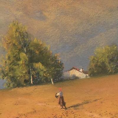 Dipinto di Coriolano Vighi, Paesaggio, 1899