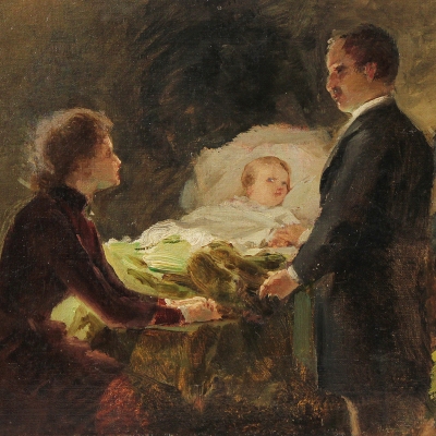 Eugenio Giuseppe Conti, Fuori di pericolo (bozzetto), 1891 ca (inv. B0186)