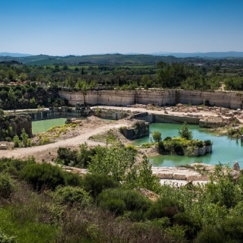 Veduta delle Cave di Travertino, Serre di Rapolano fraz. di Rapolano Terme (SI), Toscana. Courtesy Comune di Rapolano Terme