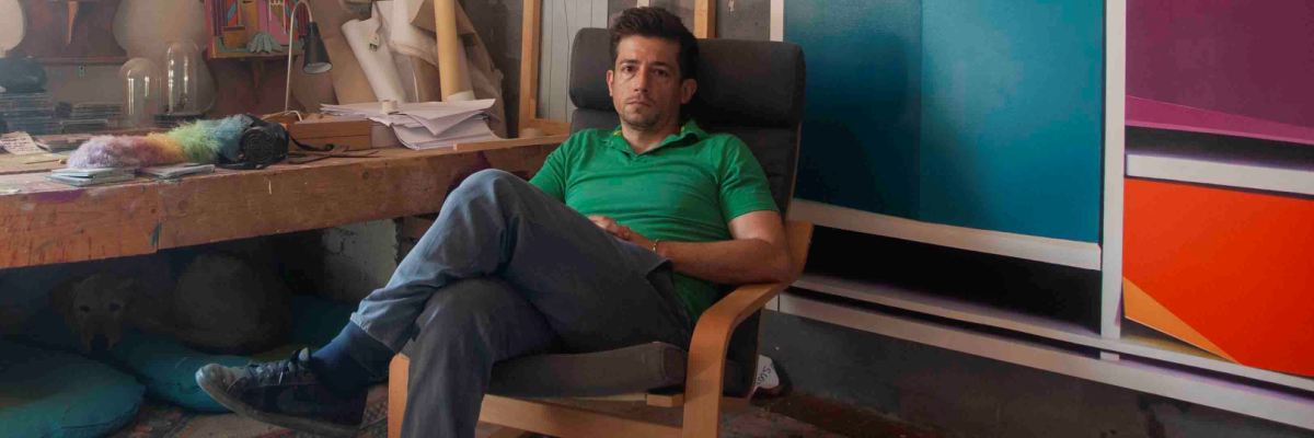 Luca Moscariello nel suo studio