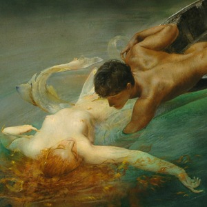 Giulio Aristide Sartorio, La Sirena (Abisso verde), 1893, olio su tela applicata su tavola (particolare). Torino, GAM - Galleria Civica d’Arte Moderna e Contemporanea. Su concessione Fondazione Torino Musei