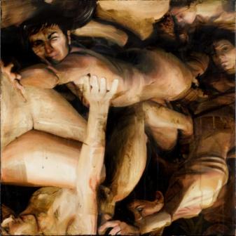 La perduta gente III, 2012, olio su tela  oil on canvas, cm 50x50