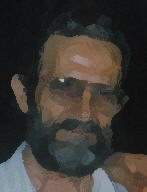 Ritratto del pittore Olindo Latorre in una interpretazione di Leonardo Basile