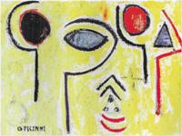 Metamorfosi, 1952 - Olio e gesso su tela, cm 50 x 68