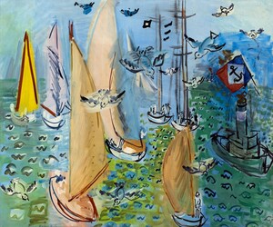 Dipinto di Raoul-Dufy: Régates aux mouettes