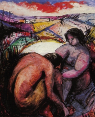 "Coppia" - olio su tela - cm 100x80 - Opera del pittore Michele Ardito