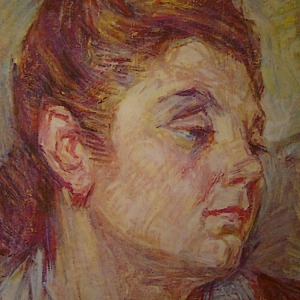 Domenico De Vanna, Testa di donna, pittura ad olio, s.d. (copertina del quaderno de 'Il Romitaggio' del 1965)