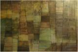 Leonardo Basile: "CROMOMURGIA", idro colori su legno di risulta, cm 60 x 90 - 21/10/2021