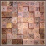 Leonardo Basile: Assemblaggio di sezioni (squadrate) di tronchetti, cm 40 x 40 - @leonardobasile - 22/05/2