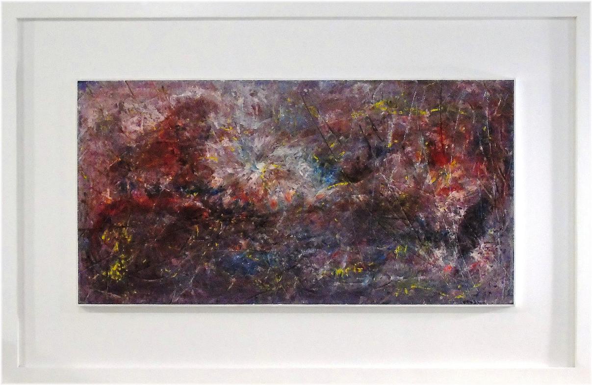 'Buco di luce' : Acrilici e smalti su tavola, cm 50 x 100 x 2 - 04/01/2024