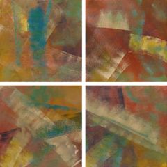 BaSiLe - 'Cromorete 1,2,3,4', acrilici e smalti su compensato, cm 50 x 50 - 13/01/2025