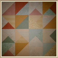 BaSiLe - 'Specularmente - 1', collage con carta da parati, su faesite, cm 60 x 60 - 28/02/202