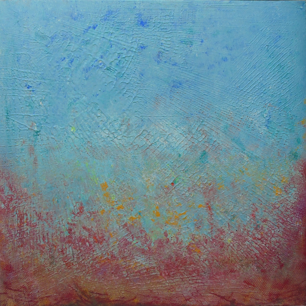 leonardo basile 'Riflessione n.4', acrilici e idro-resine su tela, cm 100 x 100