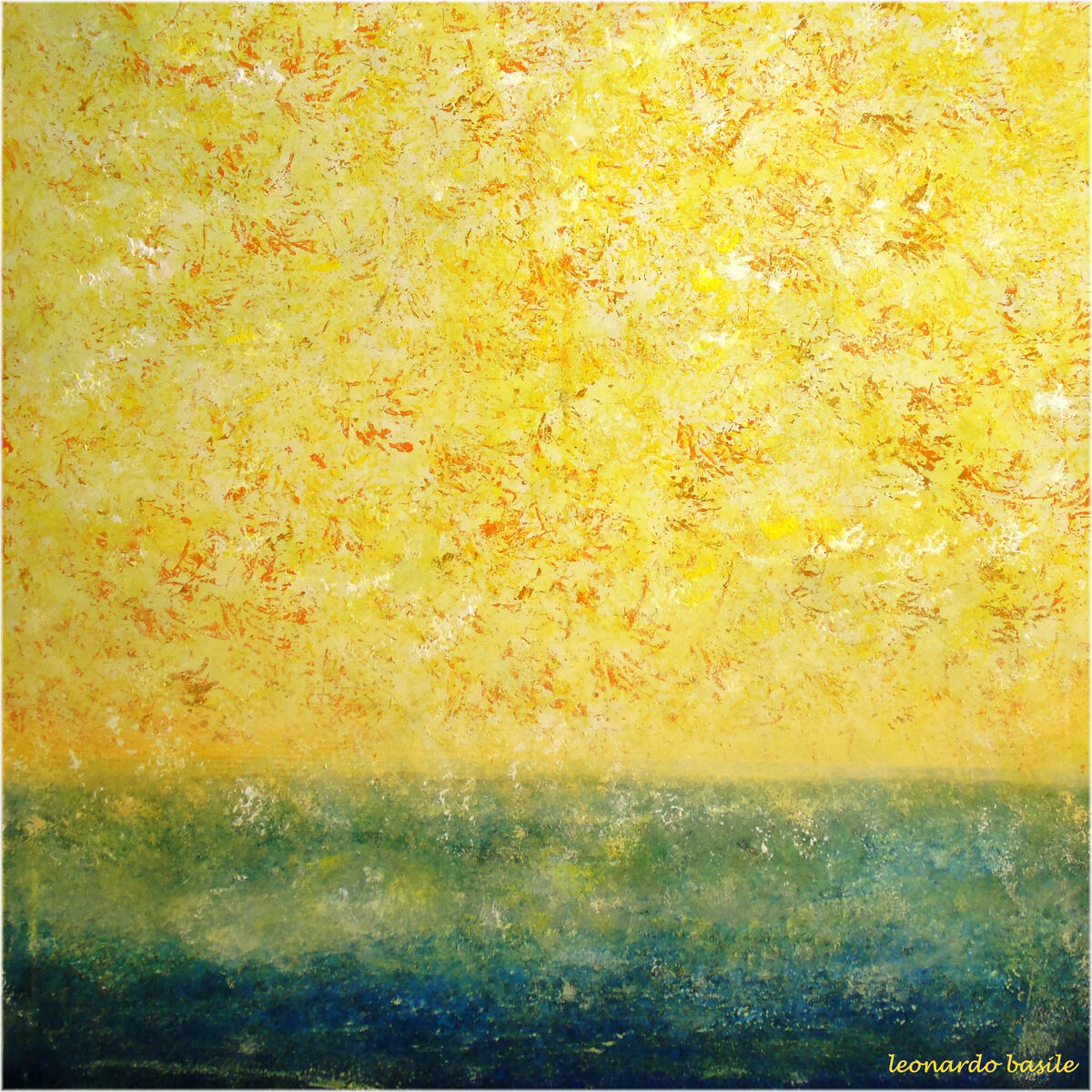 leonardo basile 'Riflessione n.6', acrilici su tela, cm 100 x 100