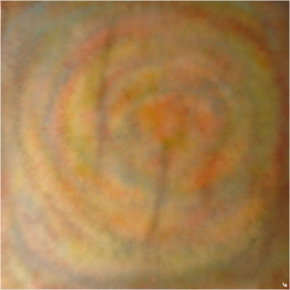 leonardo basile 'Riflessione n.7', smalti su tela, cm 100 x 100